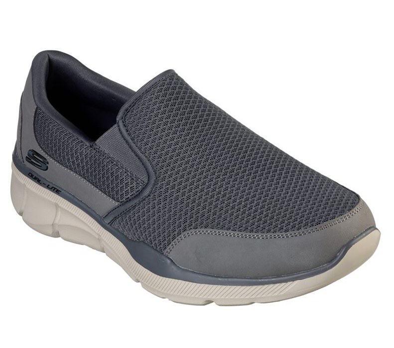 Skechers Herr Mörk Grå Slip On - Relaxed Fit: Equalizer 3.0 - Bluegate - Sverige (EFNKY-7698)
